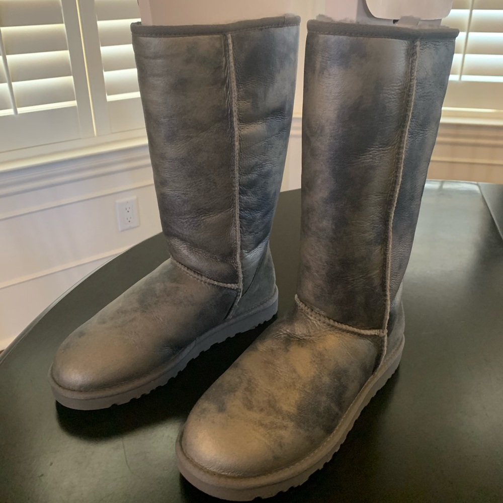 UGG classic tall Metallic boots size 8